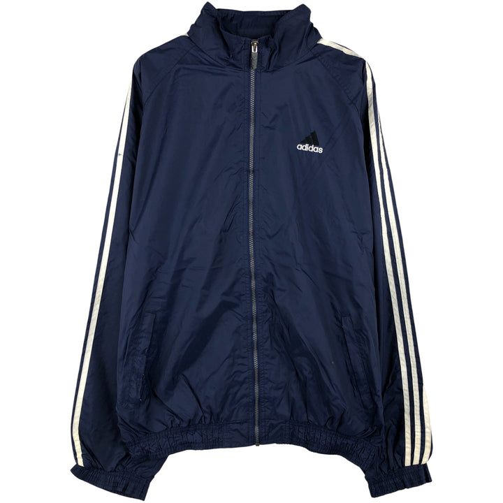 90s-00'S Adidas 3-Striped Nylon Jacket, Men's XL Nylon navy blue type Vintage Second Hand