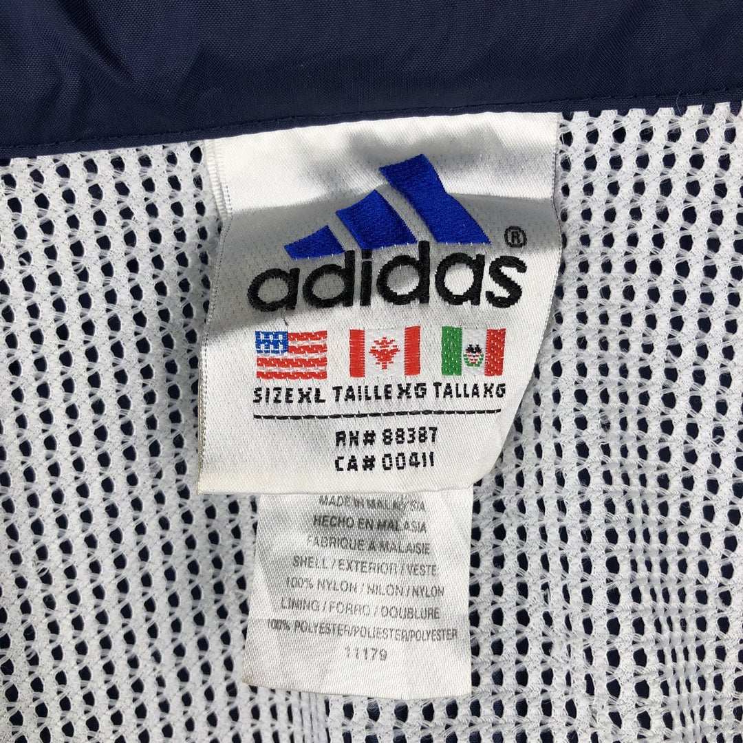 90s-00'S Adidas 3-Striped Nylon Jacket, Men's XL Nylon navy blue type Vintage Second Hand