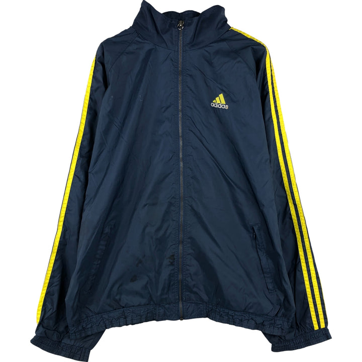 90s-00'S Adidas 3-Striped Nylon Jacket, Men's XL Nylon navy blue type Vintage Second Hand