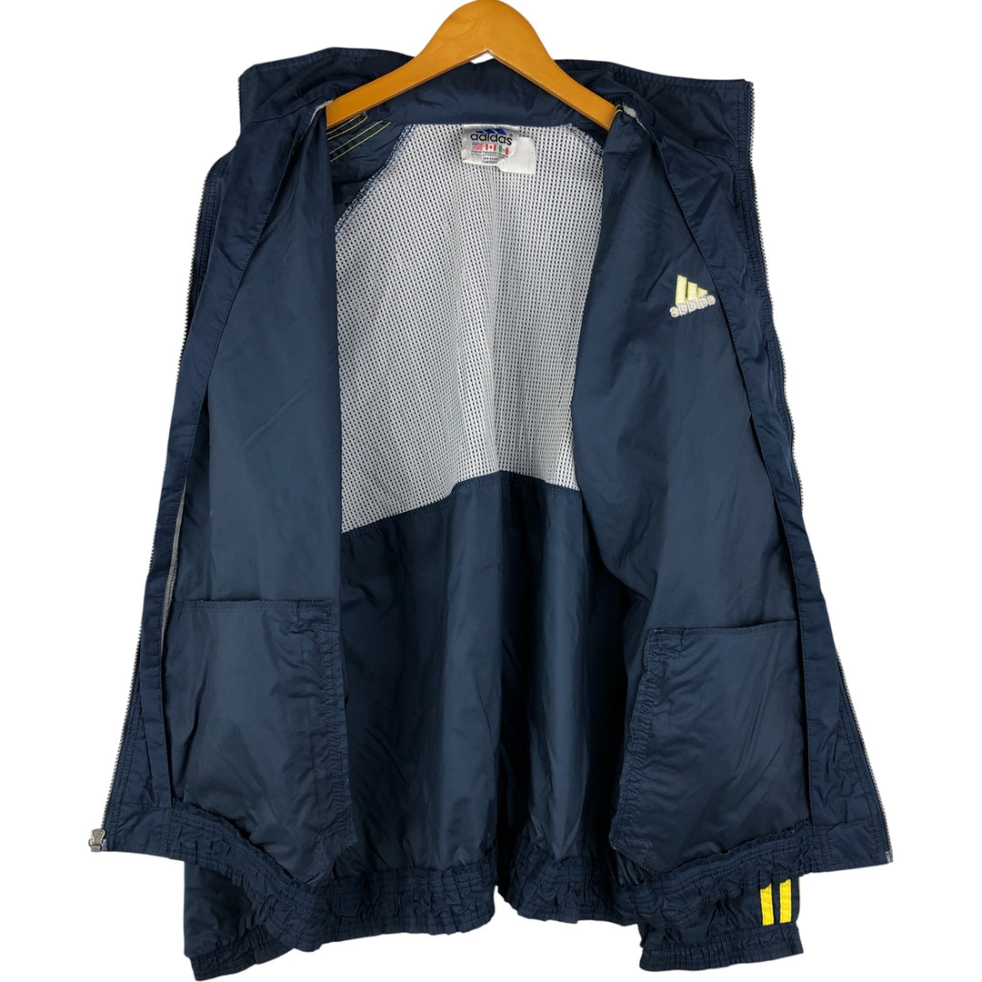 90s-00'S Adidas 3-Striped Nylon Jacket, Men's XL Nylon navy blue type Vintage Second Hand