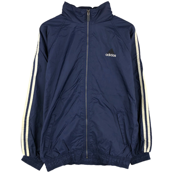 90s~00'S Adidas Back Logo Nylon Jacket Men's XL Nylon navy blue type Vintage Second Hand