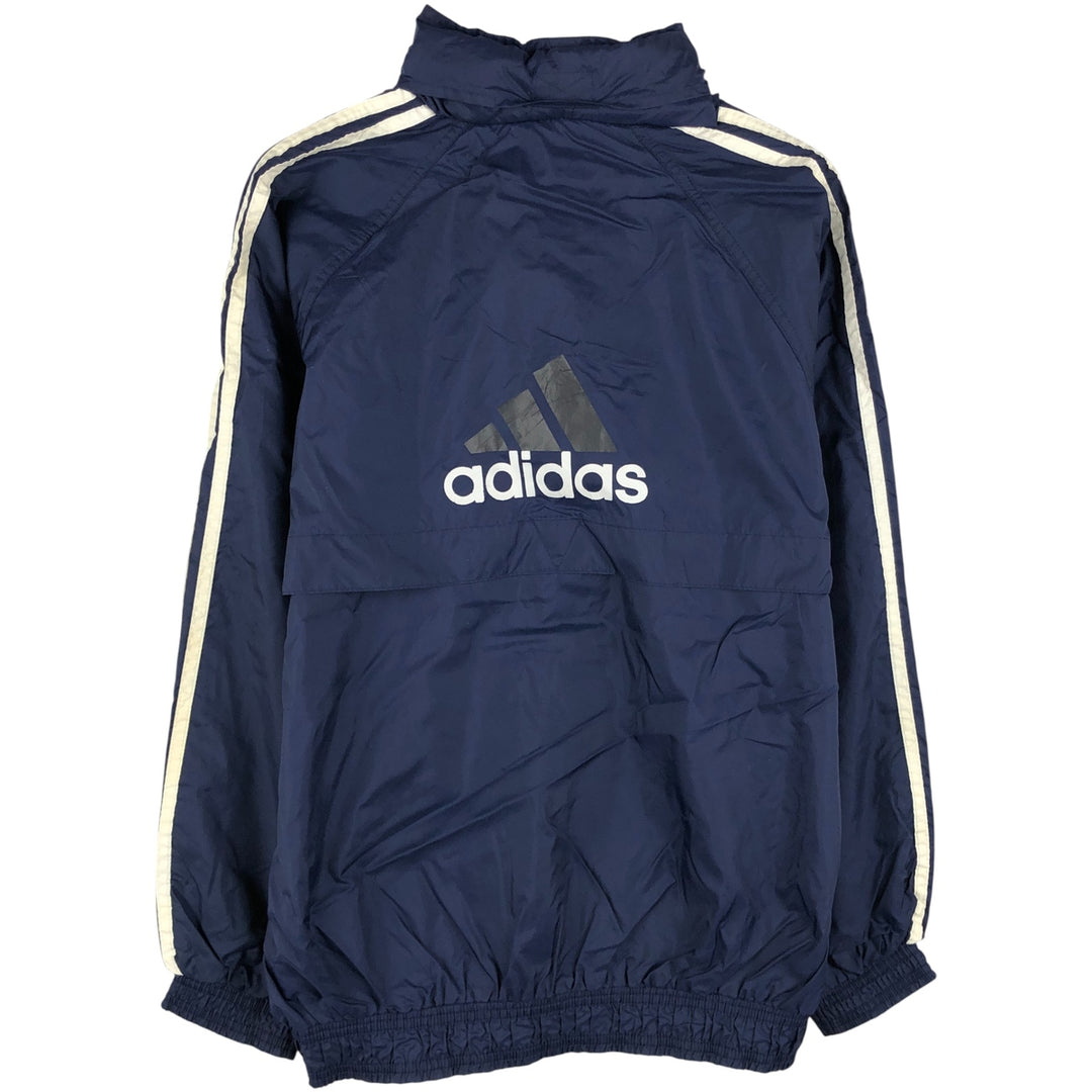90s~00'S Adidas Back Logo Nylon Jacket Men's XL Nylon navy blue type Vintage Second Hand