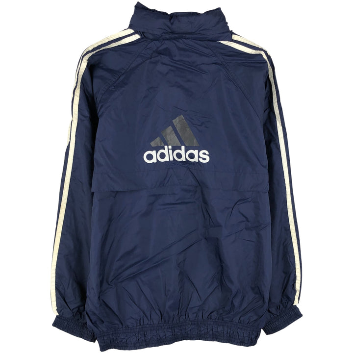 90s~00'S Adidas Back Logo Nylon Jacket Men's XL Nylon navy blue type Vintage Second Hand
