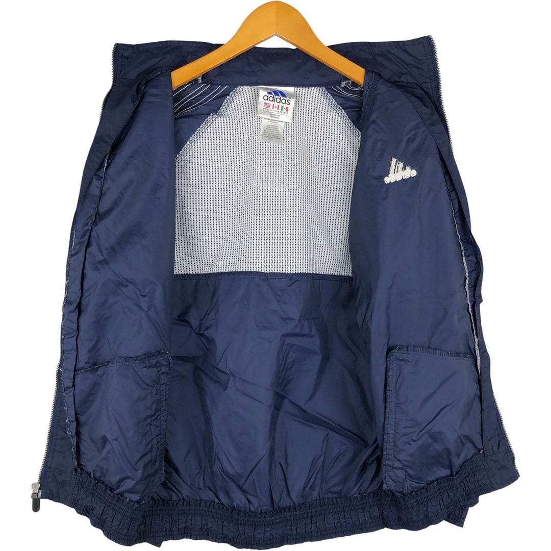 90s~00'S Adidas Back Logo Nylon Jacket Men's XL Nylon navy blue type Vintage Second Hand