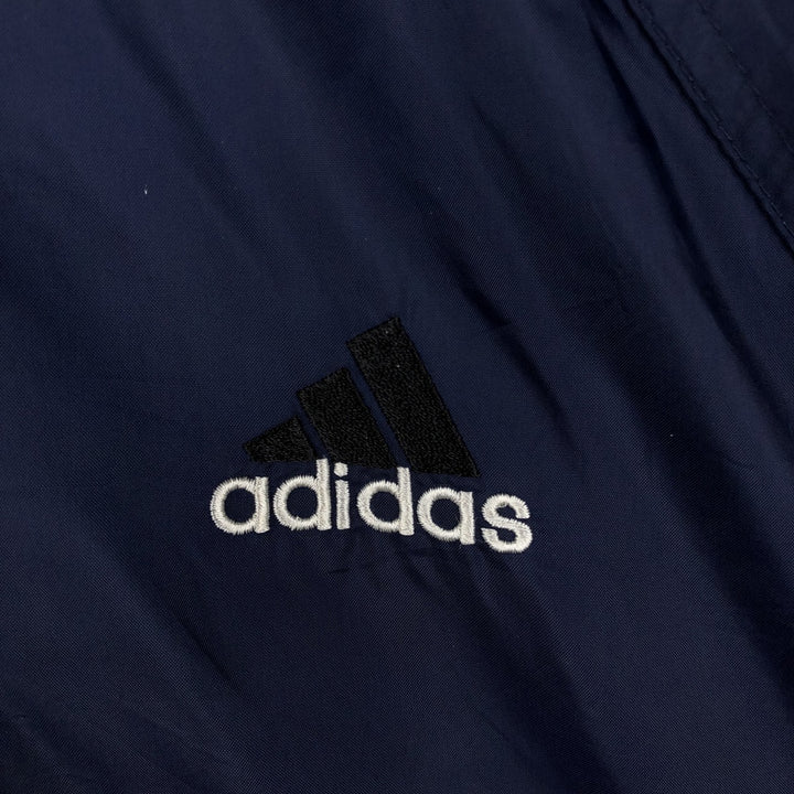 90s~00'S Adidas Back Logo Nylon Jacket Men's XL Nylon navy blue type Vintage Second Hand