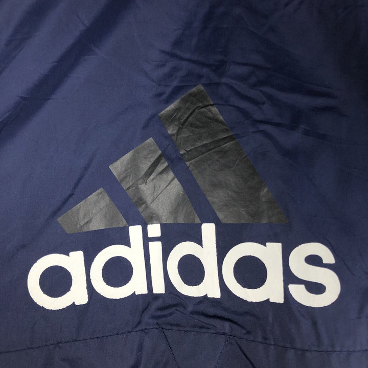 90s~00'S Adidas Back Logo Nylon Jacket Men's XL Nylon navy blue type Vintage Second Hand
