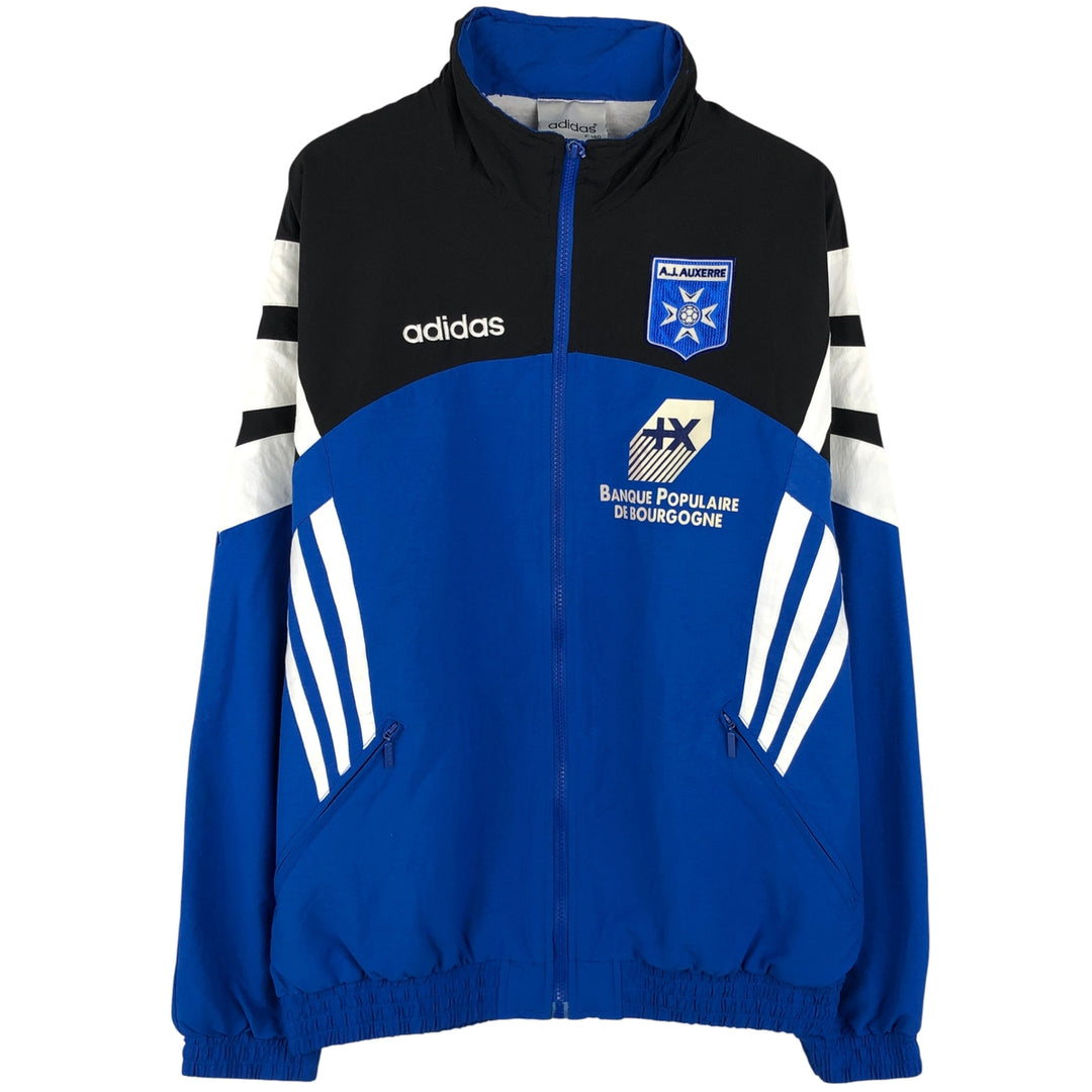 Vintage 90'S Adidas windbreaker, men's size M, full-zip, long sleeves polyester blue type Vintage Second Hand