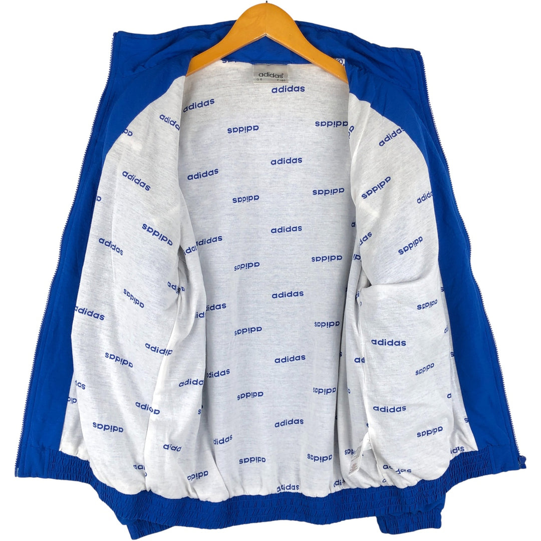 Vintage 90'S Adidas windbreaker, men's size M, full-zip, long sleeves polyester blue type Vintage Second Hand