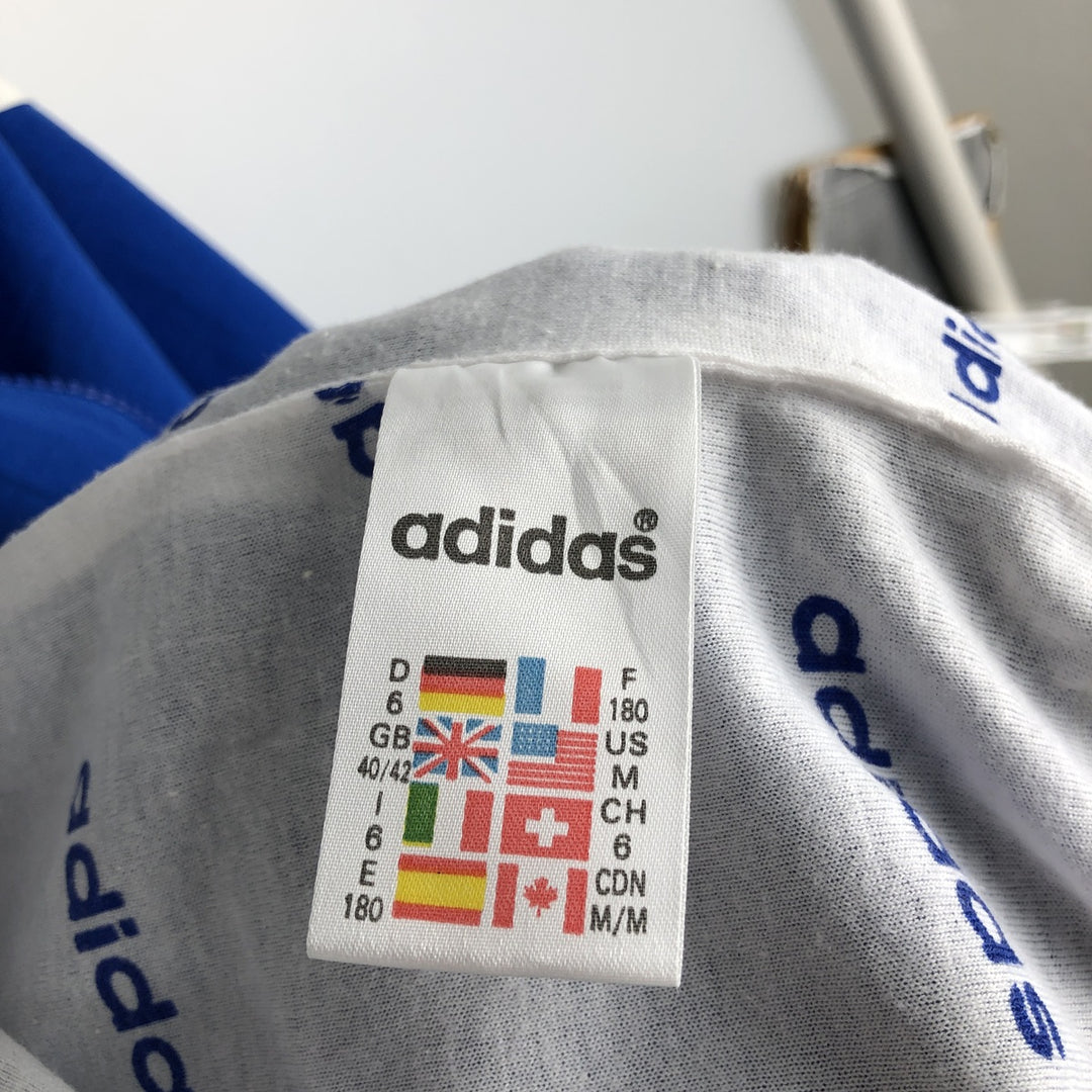Vintage 90'S Adidas windbreaker, men's size M, full-zip, long sleeves polyester blue type Vintage Second Hand