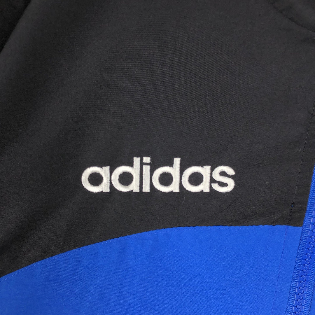 Vintage 90'S Adidas windbreaker, men's size M, full-zip, long sleeves polyester blue type Vintage Second Hand