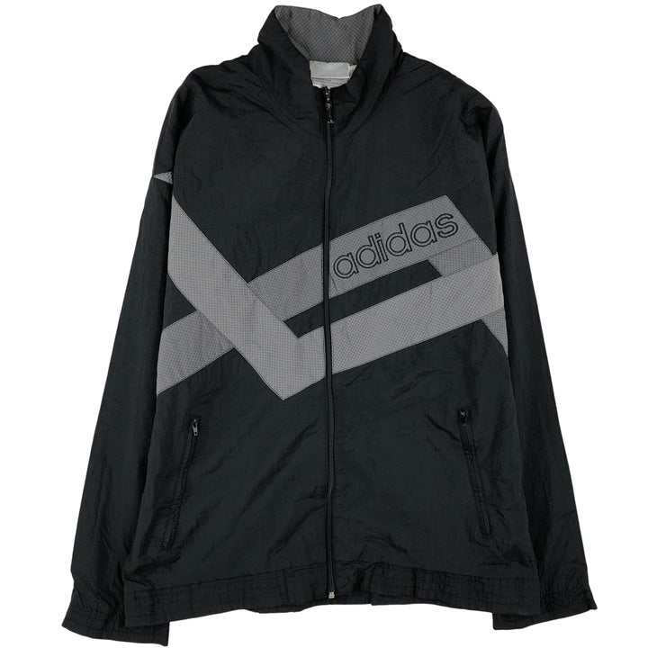 Vintage 1980'S Adidas Trefoil Logo Nylon Jacket, Men's Size Medium Nylon black type Vintage Second Hand
