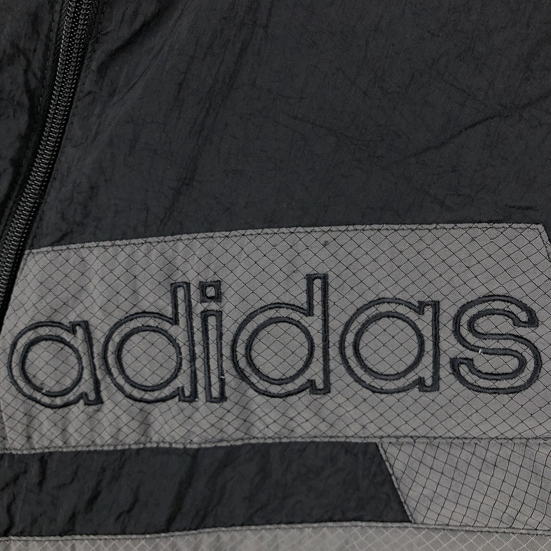 Vintage 1980'S Adidas Trefoil Logo Nylon Jacket, Men's Size Medium Nylon black type Vintage Second Hand