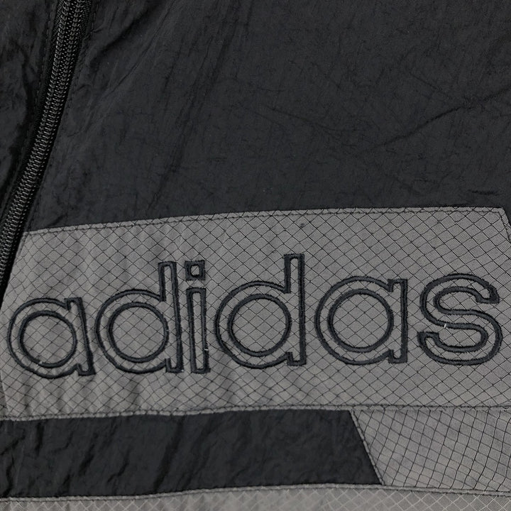 Vintage 1980'S Adidas Trefoil Logo Nylon Jacket, Men's Size Medium Nylon black type Vintage Second Hand