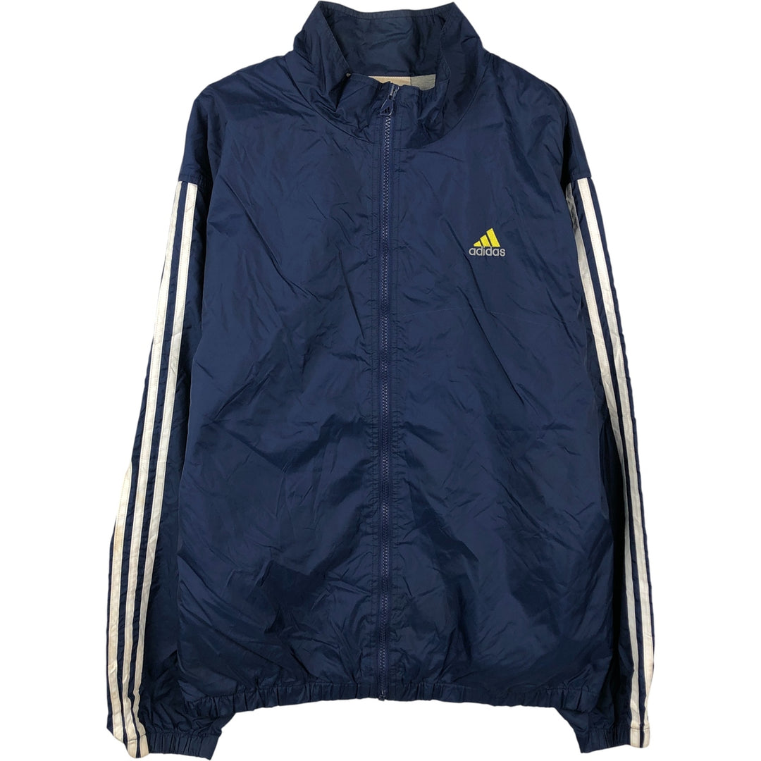 90s-00'S Adidas nylon jacket, men's size L Nylon navy blue type Vintage Second Hand