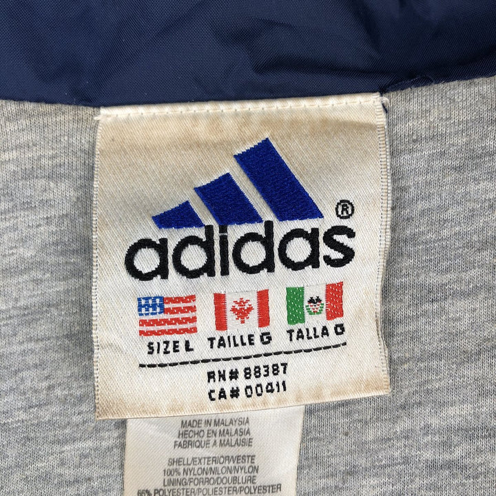 90s-00'S Adidas nylon jacket, men's size L Nylon navy blue type Vintage Second Hand