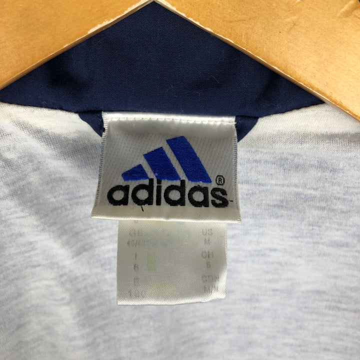 90s-00'S Adidas large logo windbreaker, men's size M polyester blue type Vintage Second Hand