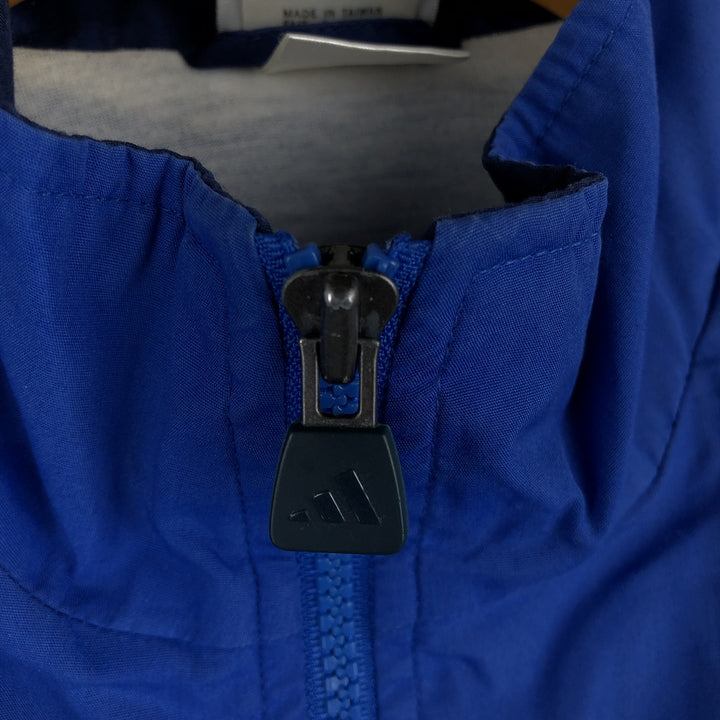 90s-00'S Adidas large logo windbreaker, men's size M polyester blue type Vintage Second Hand