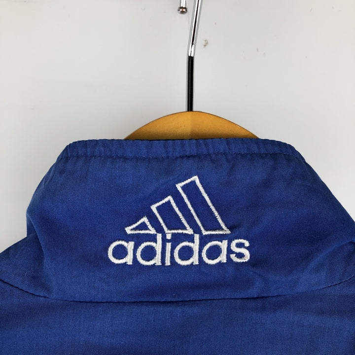 90s-00'S Adidas large logo windbreaker, men's size M polyester blue type Vintage Second Hand
