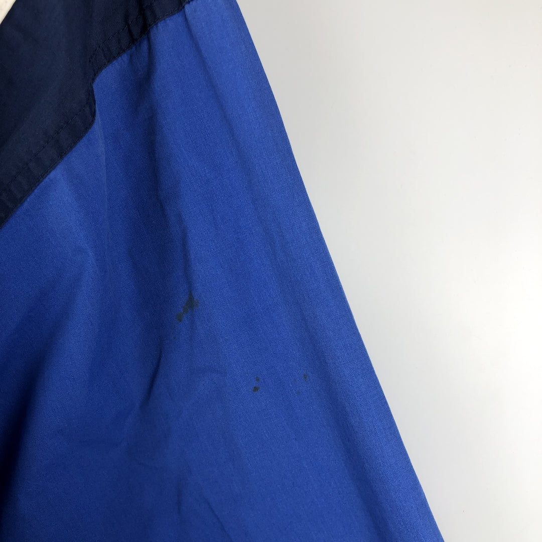 90s-00'S Adidas large logo windbreaker, men's size M polyester blue type Vintage Second Hand