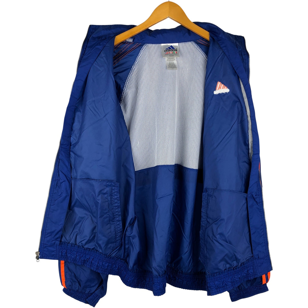 90s-00'S Adidas 3-Striped Nylon Jacket, Men's XL Nylon blue type Vintage Second Hand