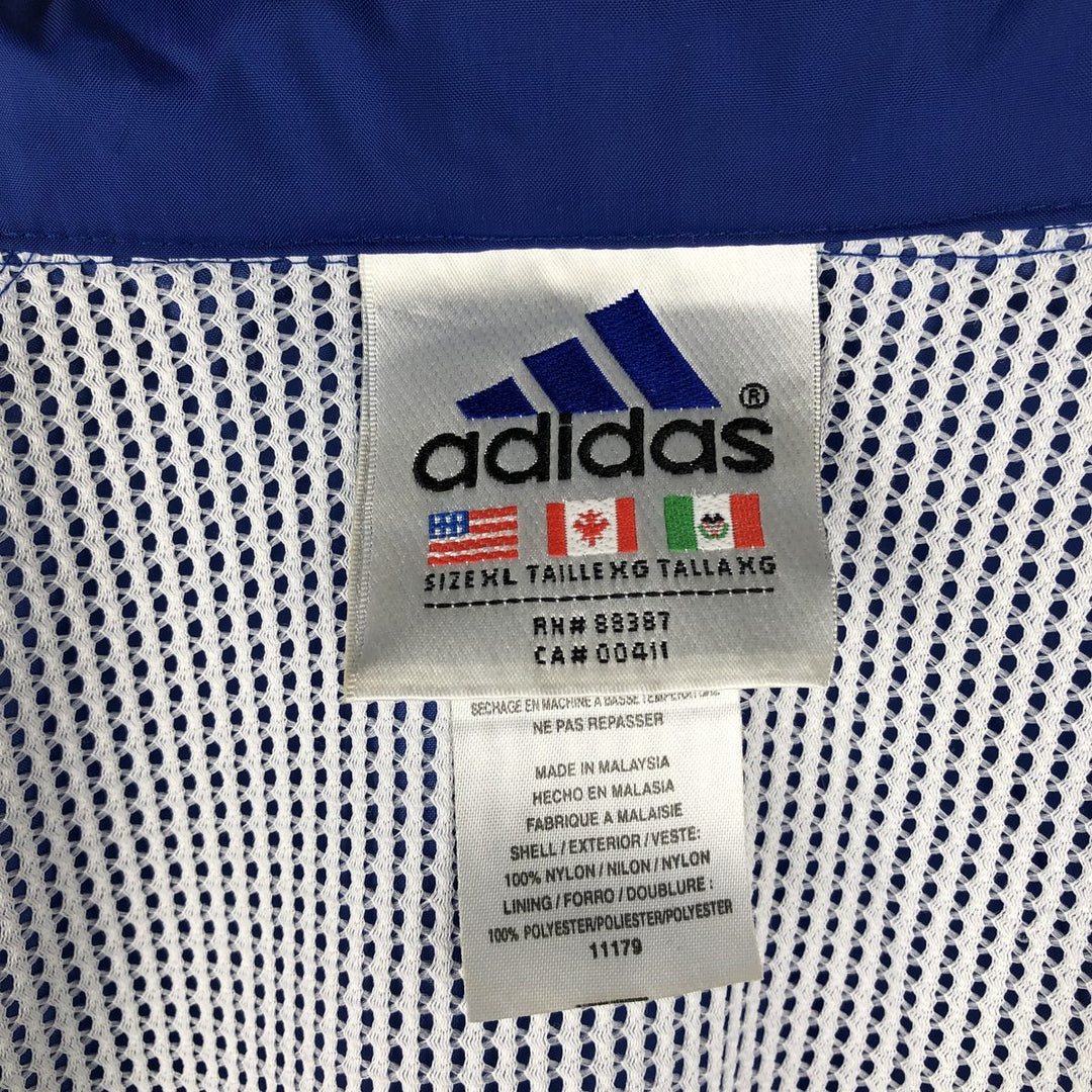 90s-00'S Adidas 3-Striped Nylon Jacket, Men's XL Nylon blue type Vintage Second Hand