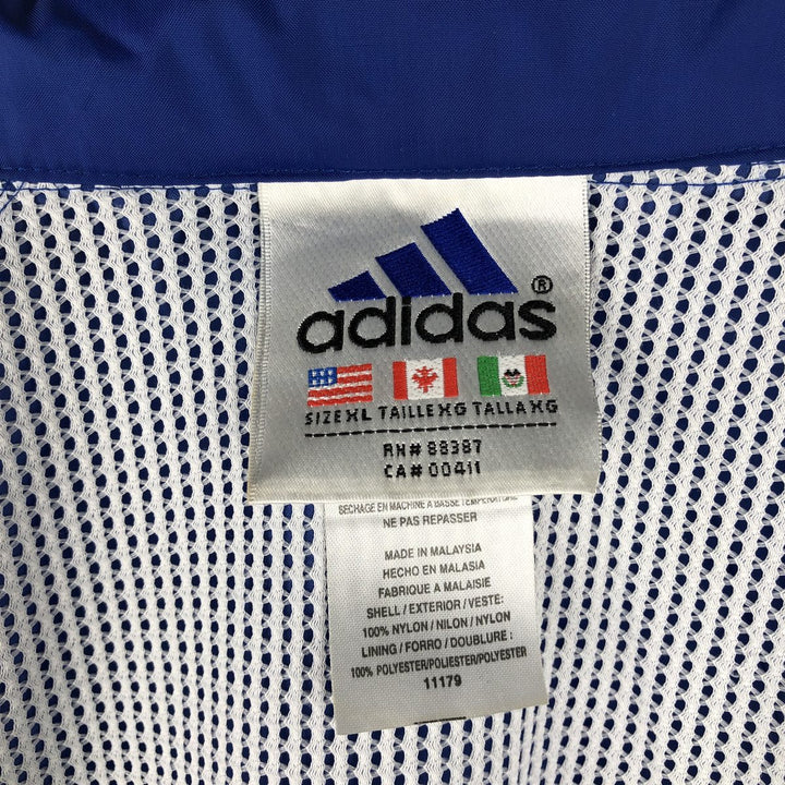 90s-00'S Adidas 3-Striped Nylon Jacket, Men's XL Nylon blue type Vintage Second Hand