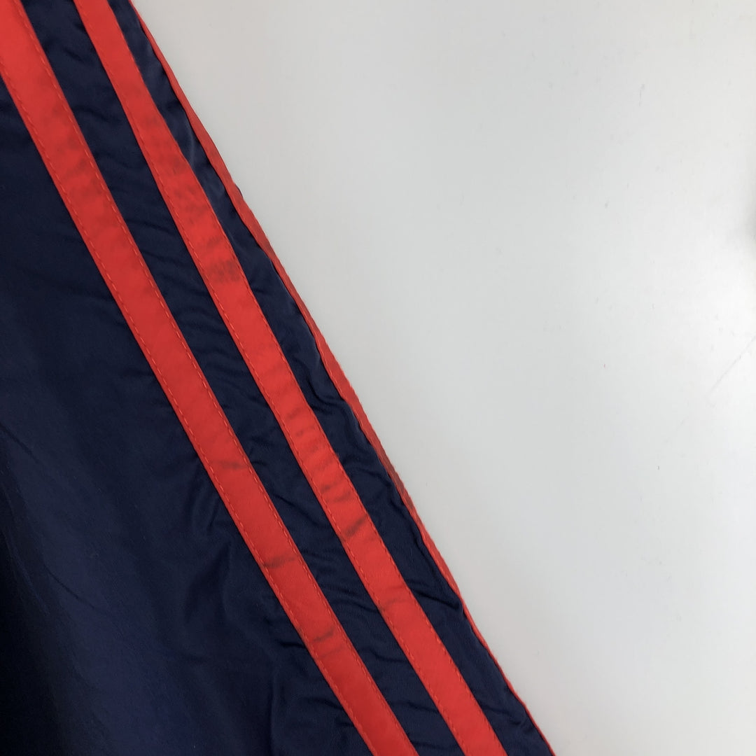 Vintage 1980'S Adidas Trefoil logo three-stripe nylon jacket, men's size L Nylon navy blue type Vintage Second Hand