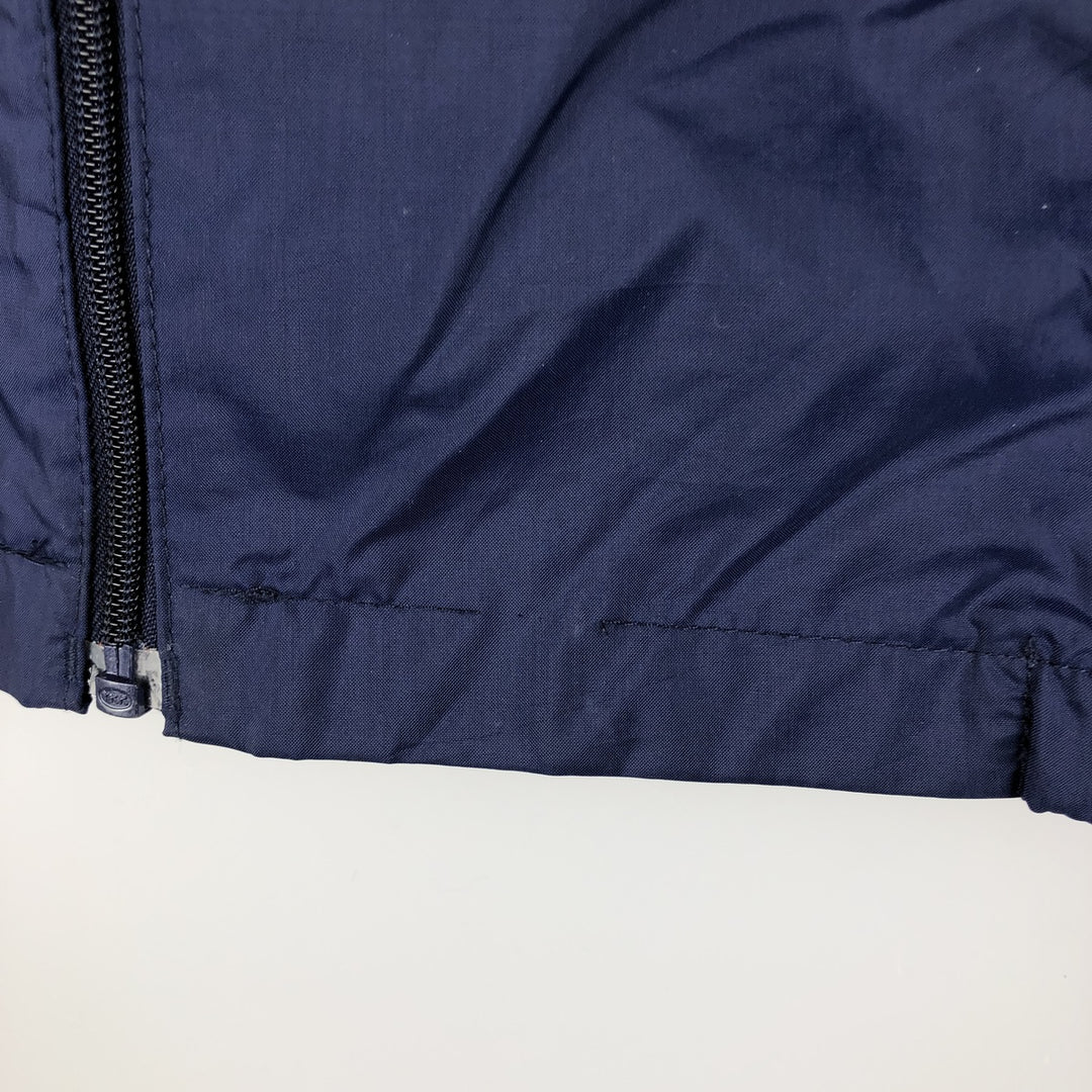 Vintage 1980'S Adidas Trefoil logo three-stripe nylon jacket, men's size L Nylon navy blue type Vintage Second Hand