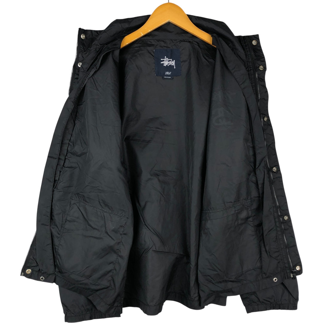 Stussy windbreaker, men's size L unclear black type Vintage Second Hand