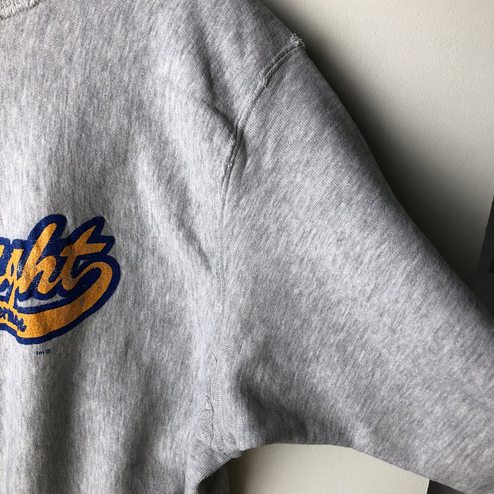 90'S MVP "Late Night with David Letterman" Print Sweatshirt, Made in USA, Men's Size XL cotton gray type Vintage Second Hand