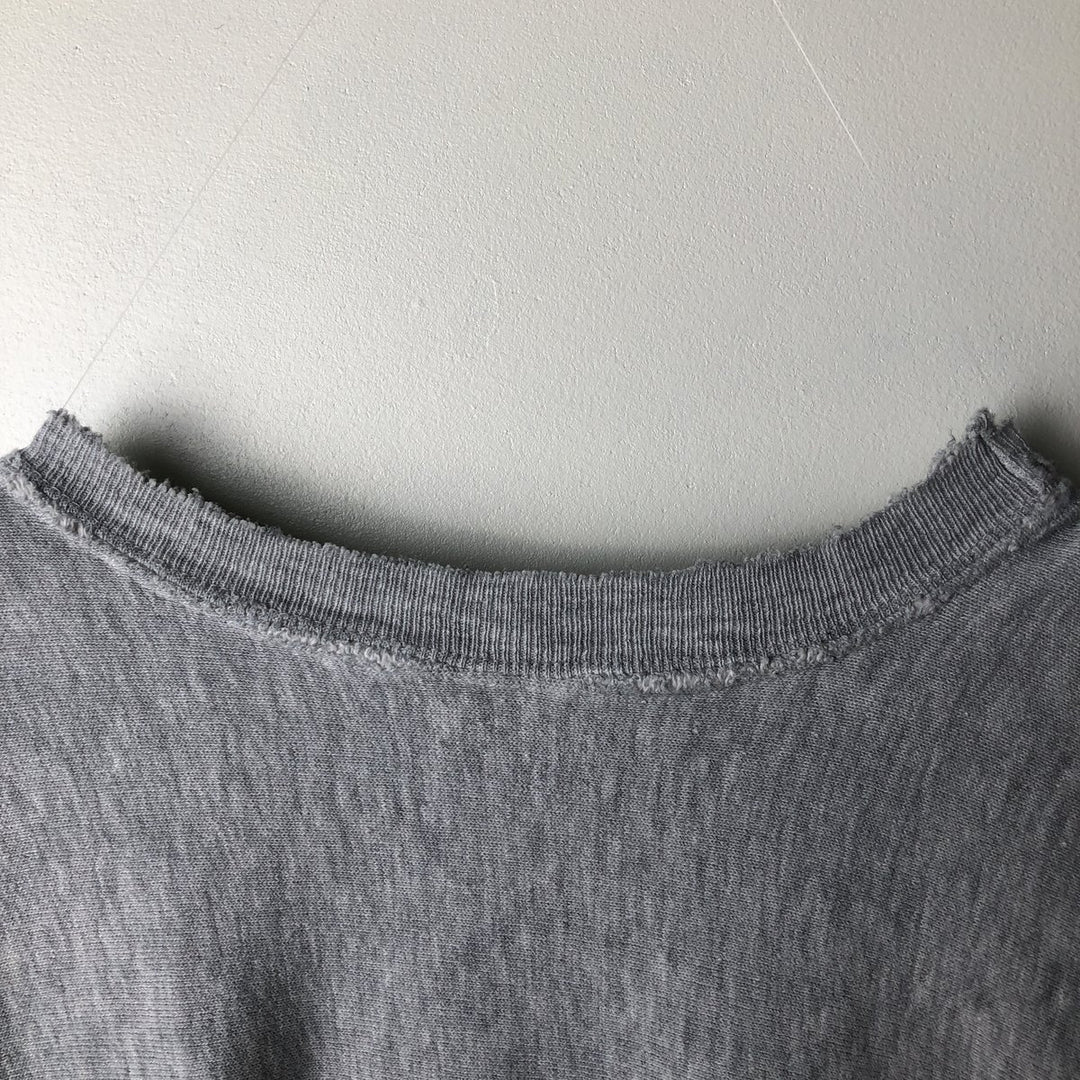 90'S MVP "Late Night with David Letterman" Print Sweatshirt, Made in USA, Men's Size XL cotton gray type Vintage Second Hand