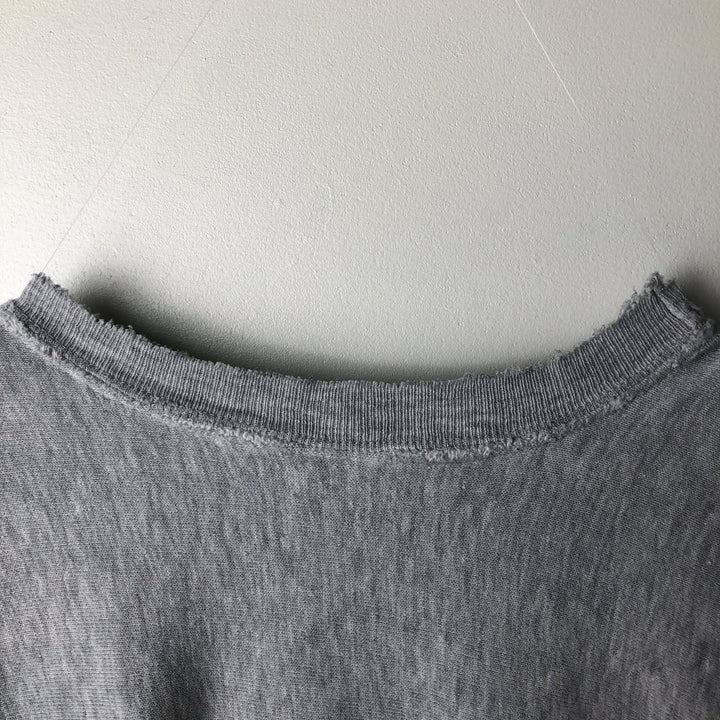 90'S MVP "Late Night with David Letterman" Print Sweatshirt, Made in USA, Men's Size XL cotton gray type Vintage Second Hand