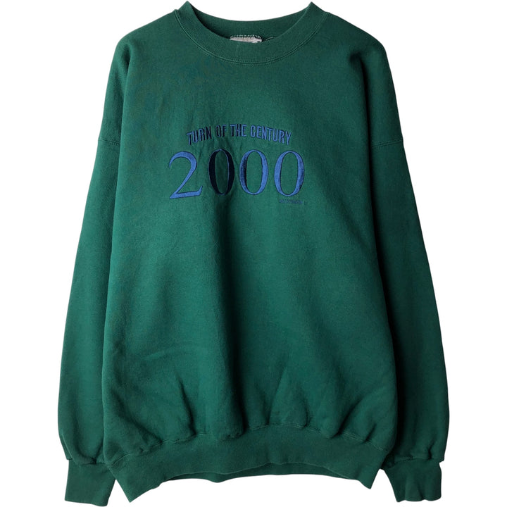 Hanes ULTIMATE COTTON Sweatshirt, Men's XL cotton Green type dark green Vintage Second Hand