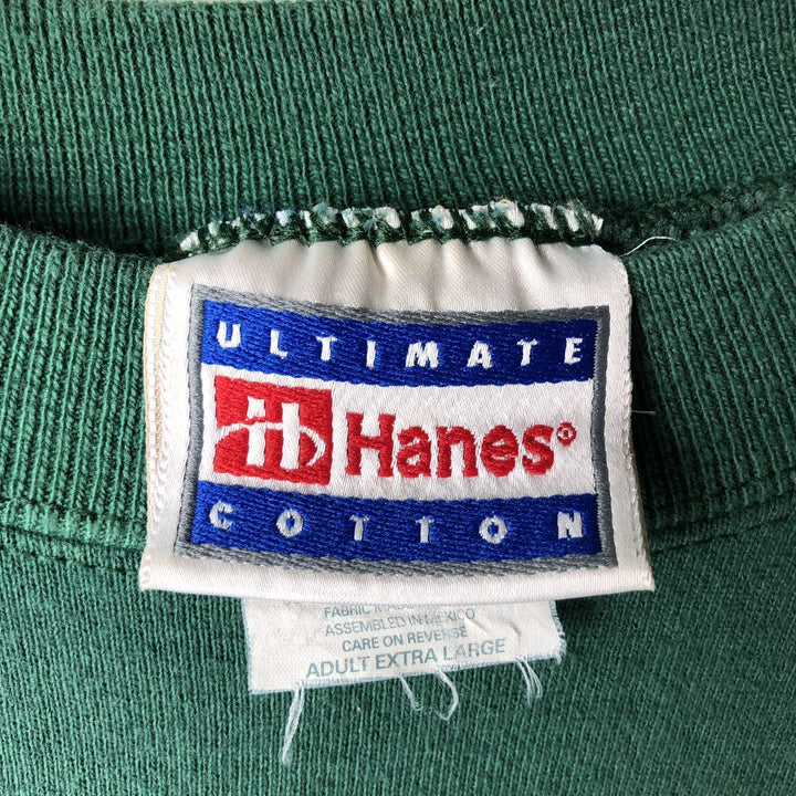 Hanes ULTIMATE COTTON Sweatshirt, Men's XL cotton Green type dark green Vintage Second Hand