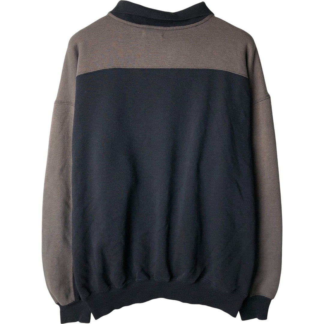 Bugle Boy Collared Sweatshirt, Men's Size L polyester Khaki type Vintage Second Hand