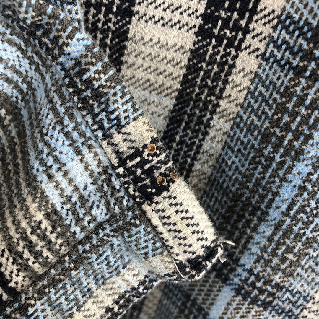 90s~00'S St. John's Bay Long Sleeve Flannel Check Shirt Men's XL Vintage cotton gray type Vintage Second Hand
