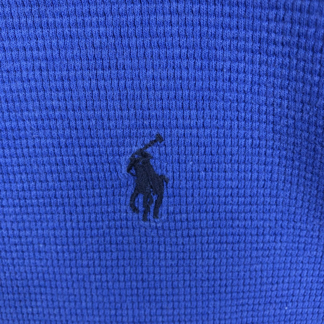 Ralph Lauren POLO RALPH LAUREN Thermal Long T-shirt Waffle Men's XL cotton blue type Vintage Second Hand