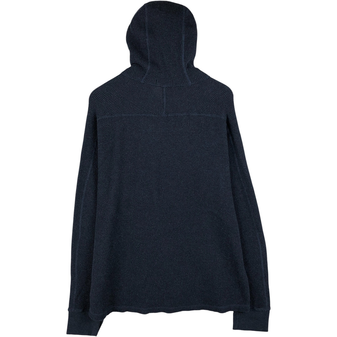 Ralph Lauren POLO RALPH LAUREN Hooded Thermal T-Shirt, Waffle, Men's XL cotton navy blue type Vintage Second Hand