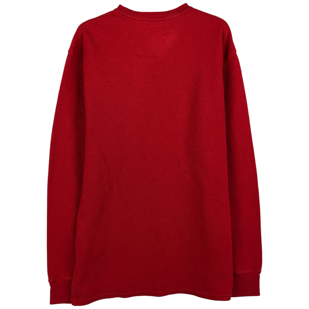 Ralph Lauren POLO RALPH LAUREN Thermal Long T-shirt Waffle Men's XL cotton red type Vintage Second Hand