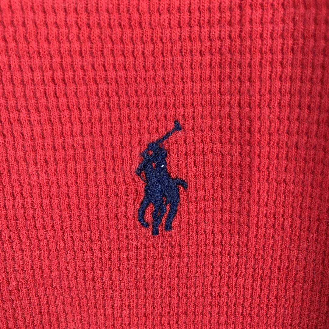 Ralph Lauren POLO RALPH LAUREN Thermal Long T-shirt Waffle Men's XL cotton red type Vintage Second Hand