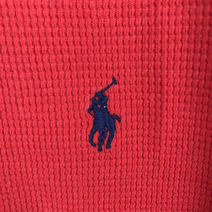 Ralph Lauren POLO RALPH LAUREN Thermal Long T-shirt Waffle Men's XL cotton red type Vintage Second Hand