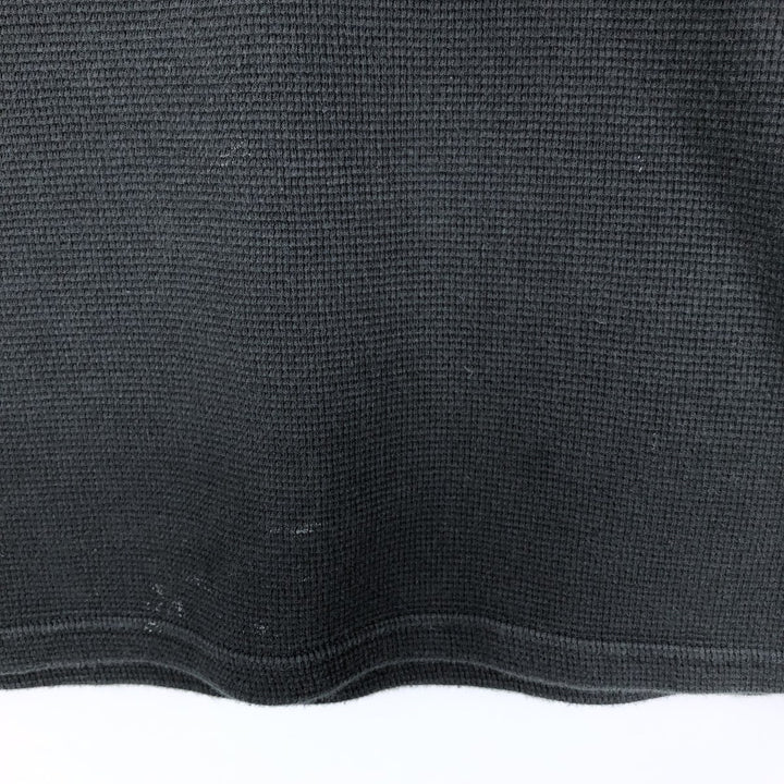 Ralph Lauren POLO RALPH LAUREN SLEEPWEAR Thermal Long T-shirt Waffle Men's M size cotton black type Vintage Second Hand