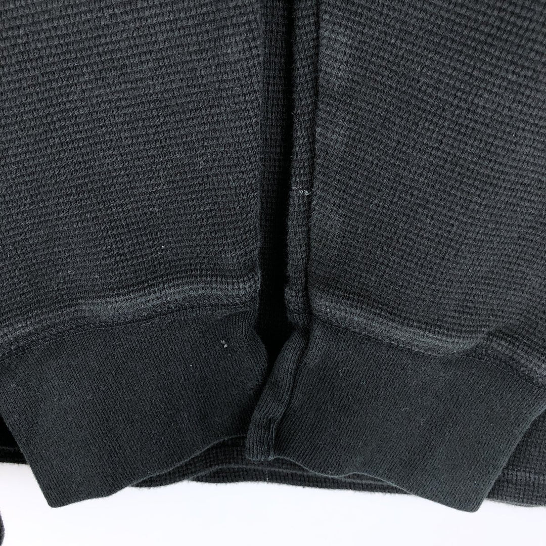 Ralph Lauren POLO RALPH LAUREN SLEEPWEAR Thermal Long T-shirt Waffle Men's M size cotton black type Vintage Second Hand