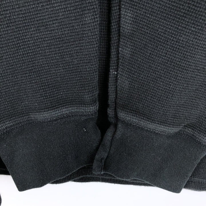 Ralph Lauren POLO RALPH LAUREN SLEEPWEAR Thermal Long T-shirt Waffle Men's M size cotton black type Vintage Second Hand