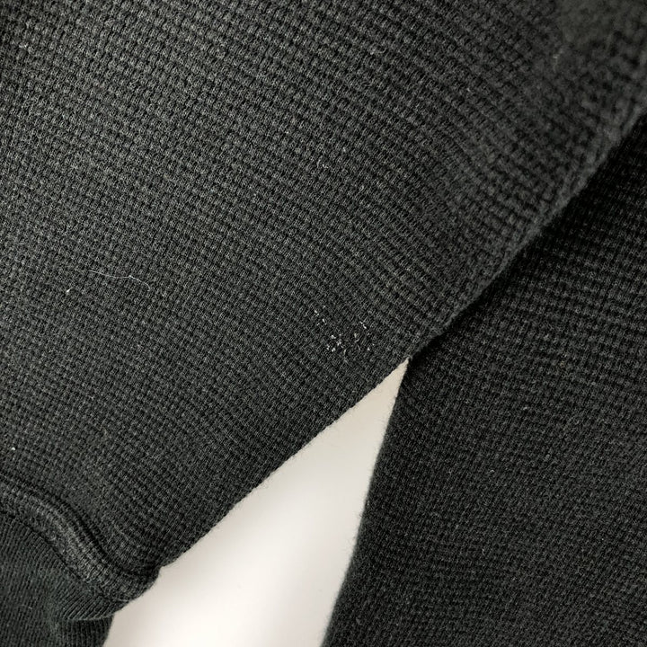 Ralph Lauren POLO RALPH LAUREN SLEEPWEAR Thermal Long T-shirt Waffle Men's M size cotton black type Vintage Second Hand