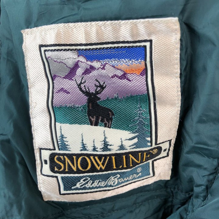 90'S Eddie Bauer SNOWLINE Goose Down Jacket, Women's, Size L polyester green type Vintage Second Hand