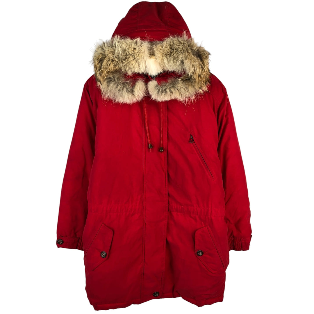 80s-90'S Eddie Bauer Premier Polar Parka, Black Tag, Goose Down Jacket, Women's, Size M polyester red type Vintage Second Hand