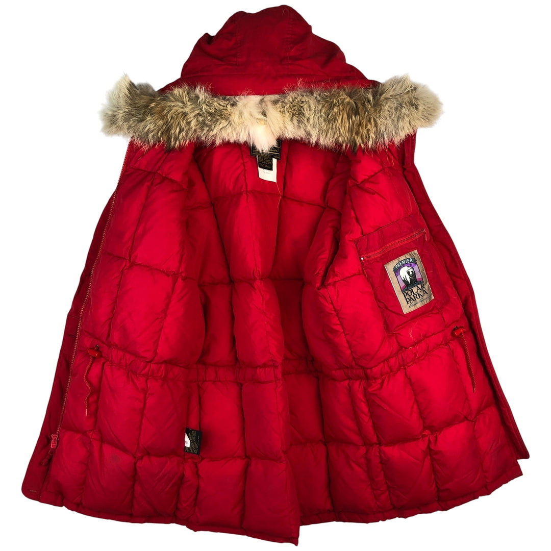 80s-90'S Eddie Bauer Premier Polar Parka, Black Tag, Goose Down Jacket, Women's, Size M polyester red type Vintage Second Hand