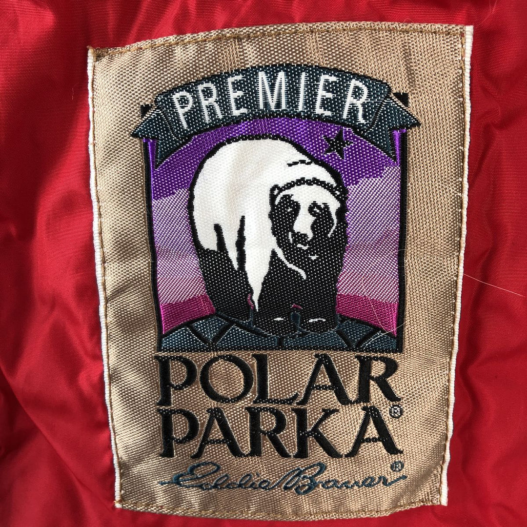 80s-90'S Eddie Bauer Premier Polar Parka, Black Tag, Goose Down Jacket, Women's, Size M polyester red type Vintage Second Hand