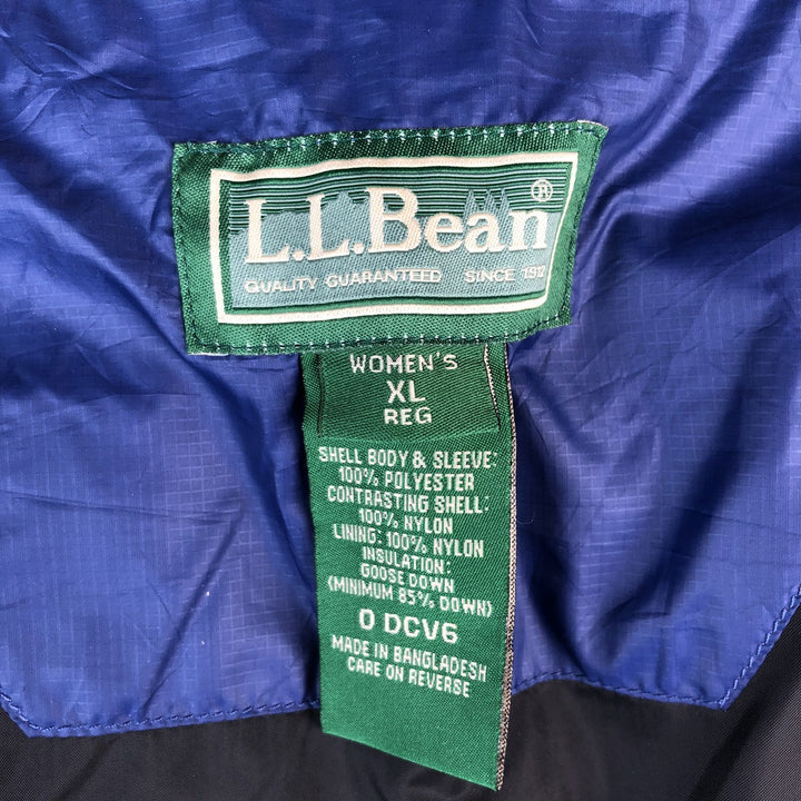 LLBean Women's Goose Down Jacket (XL) polyester black type Vintage Second Hand